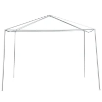 Outsunny 10x13ft Gazebo Party Tent Outdoor Canopy Garden Sun Shade w/Mesh Sidewalls, Dark Grey(m-14)