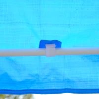 Outsunny 9x9 Ft Portable Canopy Party Tent Gazebo for Weddings Parties Outdoor Sunshade with Dressed Legs, Blue(m-9)