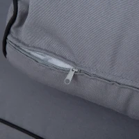 Outsunny 4-Piece Outdoor Rattan Wicker Sofa Set Patio Furniture Sets with Retractable Sun Canopy, Deep Soft Cushions & Classic Design, Grey(m-9)