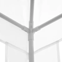 Outsunny 9x9 Ft Portable Canopy Party Tent Gazebo for Weddings Parties Outdoor Sunshade with Dressed Legs, White(m-8)