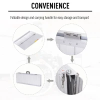 HOMCOM 3' Foldable Handicap Ramp for Home, Steps, Doorways, Aluminum Portable Wheelchair Ramp, Textured Threshold Ramp, Silver(m-7)