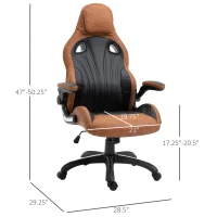 Vinsetto High Back Office Chair 6-Point Vibration Massage Chiar Faux Leather Task Chair Height Adjustable Padded Seat with Wheels(m-3)