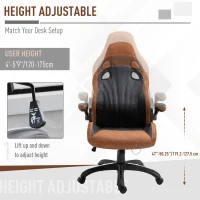 Vinsetto High Back Office Chair 6-Point Vibration Massage Chiar Faux Leather Task Chair Height Adjustable Padded Seat with Wheels(m-5)