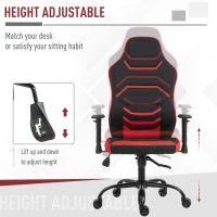 Vinsetto Racing Gaming Chair, High Back Office Chair, Computer Gamer Chair on Wheels, Tilt, Adjustable Height, Red(m-5)