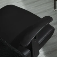 Vinsetto Office Chair Executive Mesh Faux Leather High Back Swivel Computer Desk Chair for with Arm, Wheels, Black(m-8)