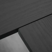 HOMCOM L-Shaped Home Office Desk Corner PC Table Computer Workstation with Storage Shelf, Cord Holes, Black(m-8)