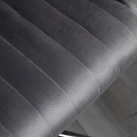Vinsetto Office Chair Upholstered Open Back Velvet Fabric Swivel Computer Desk Chair with Arms and Adjustable Height, Grey(m-9)