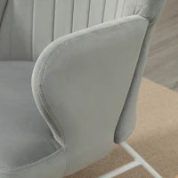 HOMCOM Accent Rocking Chairs, Upholstered Nursery Glider Rocker, Modern Armchair, Wingback Chair for Living Room and Bedroom, Grey(m-11)