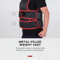 Soozier Adjustable Weighted Vest, Weighted Workout Vest with Customizable Weight, Men Or Women Weighted Running Vest, Strength Training Equipment, 44 lbs(m-7)