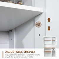 HOMCOM 71" Kitchen Pantry Storage Cabinet with Storage, White(m-5)