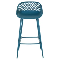 HOMCOM Set of 2 Vintage Metal Bar Stool with Back Rest Counter Stools with Footrest(m-8)