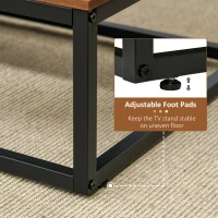 HOMCOM Industrial Coffee Table with Storage Shelves, Drawers, Rectangular Accent Cocktail Table for Living Room, Brown(m-6)