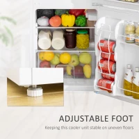 HOMCOM Mini Fridge 3.2 Cu.Ft with Freezer, Adjustable Shelf, Compact Refrigerator for Dorm, Office, White(m-8)