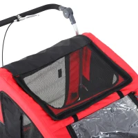Aosom Elite II 2-in-1 Pet Dog Bike Trailer Jogger with Suspension, Red(m-9)