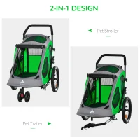 Aosom Pet Stroller Foldable with Mesh Windows Brakes and Cup Holder for Small Dogs(m-6)