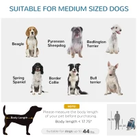 Aosom Pet Stroller Foldable with Mesh Windows Brakes and Cup Holder for Small Dogs(m-4)