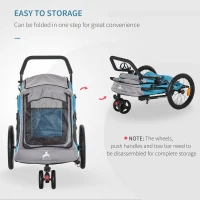 Aosom Pet Stroller Foldable with Mesh Windows Brakes and Cup Holder for Small Dogs(m-7)
