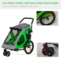 Aosom Pet Stroller Foldable with Mesh Windows Brakes and Cup Holder for Small Dogs(m-8)