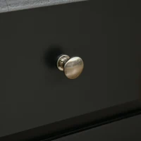 HOMCOM Farmhouse Mobile Kitchen Island Utility Cart on Wheels with Barn Door Style Cabinets, Drawers - Black(m-13)