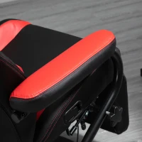 HOMCOM Gaming Recliner, Racing Style Video Gaming Chair with Adjustable Backrest and Footrest, High Back 360 Degree Swivel Computer Chair with Lumbar Support and Headrest, Red(m-12)