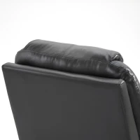 HOMCOM Multi-Pressure-Level Massage Chair with USB Charger, Back and Lumbar Support, Thick Armrests, Faux Leather Recliner Chair, 8-Point Massage Recliner, Charcoal Gray(m-12)