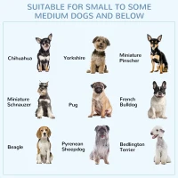 PawHut 36" Heavy Duty Dog Crate Metal Cage Kennel with Lockable Wheels, Double Door and Removable Tray, Grey(m-7)