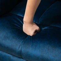 HOMCOM Power Lift Chair, Electric Recliner for the Elderly, Compact Living Room Chair with Side Pocket & Remote Control, Blue(m-15)