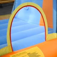 Outsunny 5-in-1 Kids Inflatable Bounce House Jumping Castle with Water Pool, Slide, Climbing Walls & 2 Water Guns(m-15)