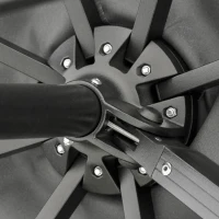 Outsunny 10x10ft Cantilever Umbrella Rotatable Square Top Market Parasol with 4 Adjustable Angle for Backyard Patio Outdoor Area Dark Grey(m-10)