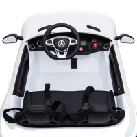 Aosom Licensed Kids Ride-On Car 12V with Remote Control, Suspension Wheel, Adjustable Speed, White(m-12)