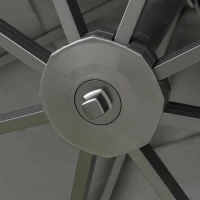 Outsunny 10x10ft Cantilever Umbrella Rotatable Square Top Market Parasol with 4 Adjustable Angle for Backyard Patio Outdoor Area Dark Grey(m-11)