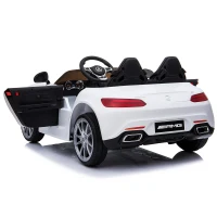 Aosom Licensed Kids Ride-On Car 12V with Remote Control, Suspension Wheel, Adjustable Speed, White(m-9)