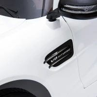 Aosom Licensed Kids Ride-On Car 12V with Remote Control, Suspension Wheel, Adjustable Speed, White(m-13)