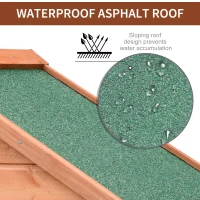 Outsunny Wood Garden Shed Outdoor Tool Storage Cabinet Hutch Lockable Unit with Double Door and 3 Tire Storage Shelves, Natural Wood(m-6)