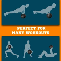 Soozier Medicine Ball with Handles, 18 lbs. Weighted Ball for Exercise, Med Ball for Abs, Core, Strength Training, Balance Training(m-7)