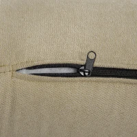 HOMCOM Folding Ottoman Sleeper, Convertible Fabric Bed, Beige(m-12)