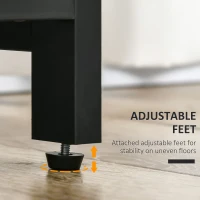 HOMCOM Industrial 4-Tier Baker's Rack with Storage Shelves, Microwave Stand with Wire Grid and Hanging Hooks, Kitchen Storage Organizer with Adjustable Feet, Rustic Brown(m-7)