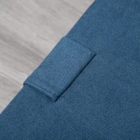 HOMCOM Folding Ottoman Sleeper, Convertible Fabric Bed, Blue(m-11)