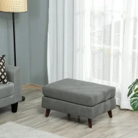 HOMCOM Folding Ottoman Sleeper, Convertible Fabric Bed, Grey(m-7)