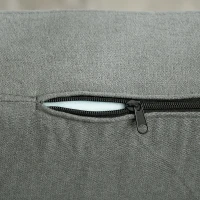 HOMCOM Folding Ottoman Sleeper, Convertible Fabric Bed, Grey(m-11)