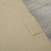 HOMCOM Folding Ottoman Sleeper, Convertible Fabric Bed, Beige(m-11)