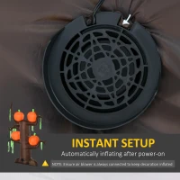 HOMCOM Outdoor 8FT Lighted Airblown Creepy Haunted Tree Inflatable Halloween Decoration Seasonal Decor(m-6)