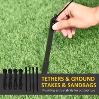 Outsunny 7' Inflatable Halloween Ghost Tree with Upside-down Clown Pumpkins, Blow-Up LED Display Indoor Outdoor for Garden, Lawn, Party, Holiday(m-7)