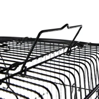 PawHut 22" Bird Cage Flight Parrot House Playpen with Open Play Top and Feeding Bowl Perch Pet Furniture Black(m-8)