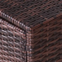 Outsunny 7 Pieces Patio Furniture Set, Outdoor Garden Sofa Set Sectional Set All Weather Rattan Conversation Set, Brown Khaki(m-10)