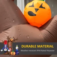 Outsunny 7' Inflatable Halloween Ghost Tree with Upside-down Clown Pumpkins, Blow-Up LED Display Indoor Outdoor for Garden, Lawn, Party, Holiday(m-6)