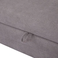 HOMCOM Pull Out Sofa Bed, Modern Convertible Loveseat Sleeper, Upholstered Sleeper Sofa for Small Space, Living Room, Apartment and Dorm, Light Grey(m-7)