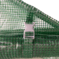 Outsunny 12.5' x 6.3' x 6.4' Steeple Walk-in Tunnel Greenhouse Garden Plant Seed Grow Tent Polythene with Windows and Door Green(m-10)