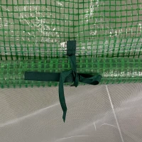 Outsunny 12.5' x 6.3' x 6.4' Steeple Walk-in Tunnel Greenhouse Garden Plant Seed Grow Tent Polythene with Windows and Door Green(m-11)