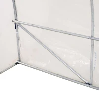 Outsunny 9.85'L x 6.6'W x 6.6'H Polytunnel Greenhouse Outdoor Walk-In Greenhouse, Transparent(m-10)